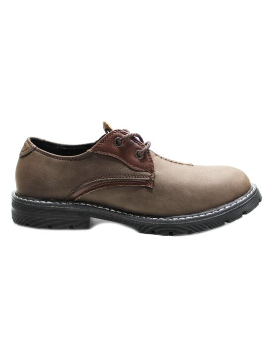 Men\'s Suede Leather Shoes Lace Up Casual Oxford Shoes Dark Brown Size 8